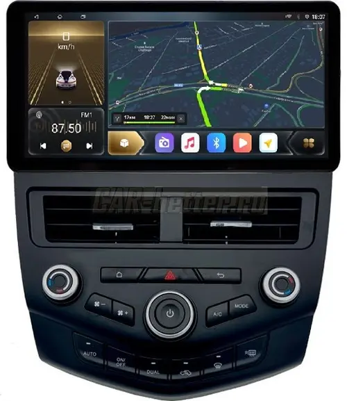 Магнитола для Honda Accord 7 2003-2008 - Kuberg монитор 10.25" в стиле Audi на Android 12, Быстрая, CarPlay, 4G SIM-слот