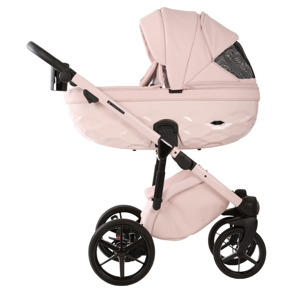 Детская универсальная коляска Adamex Chantal PRO Natura - CN-2-Rose (Светло-розовая экокожа)