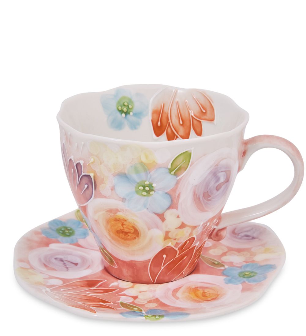 MUG-453/3 Чайная пара «Цветочная поляна»