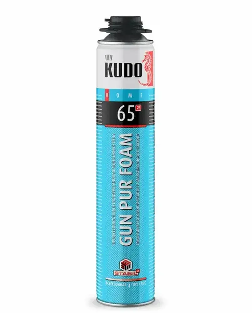 Пена монтажная KUDO HOME 65 ПРОФИ всесезонная 1000 мл/900гр