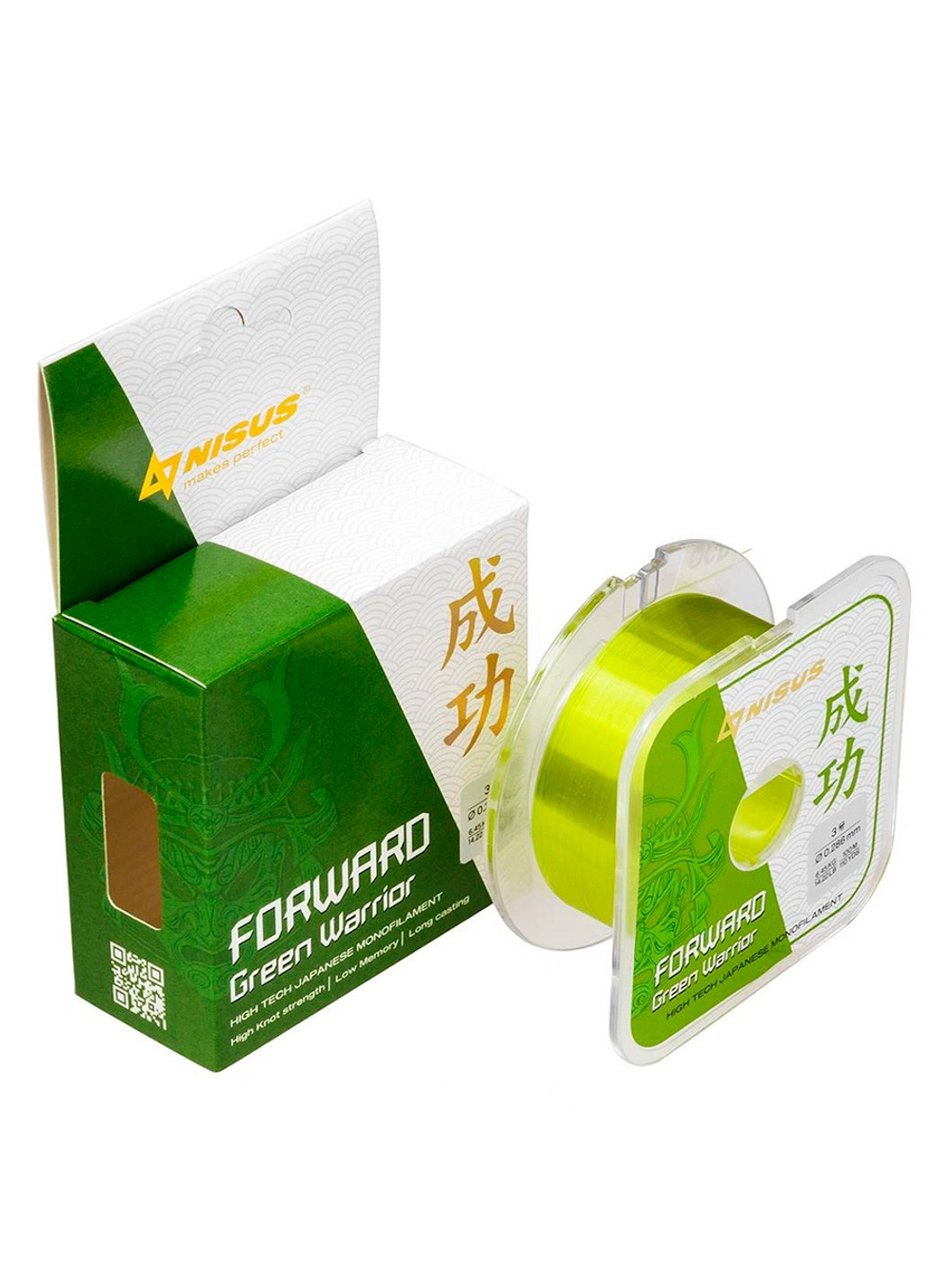 Леска для рыбалки Nisus FORWARD Green Warrior Nylon 0,309mm/100m (N-FGW-0309-100)