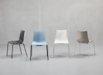 Стул пластиковый Scab Design Zebra Technopolymer 4 legs, лен, тортора