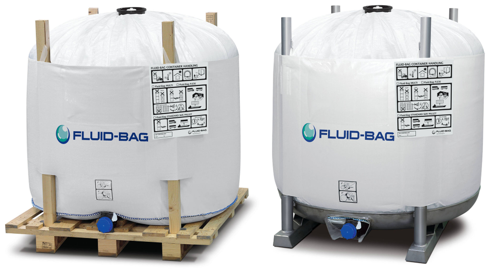 Мягкие контейнеры Fluid Bag на металлической и деревянной основе