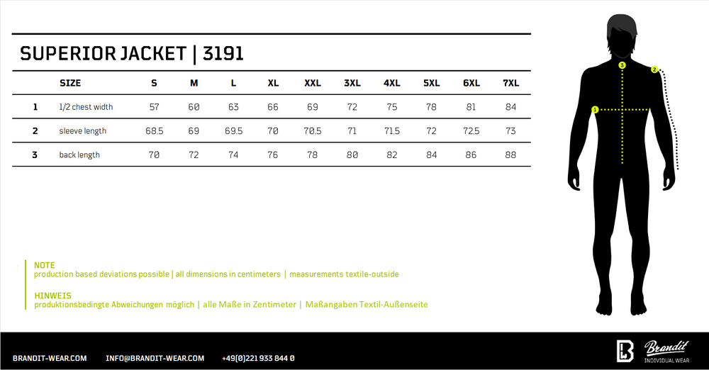 Brandit SUPERIOR JACKET olive размеры