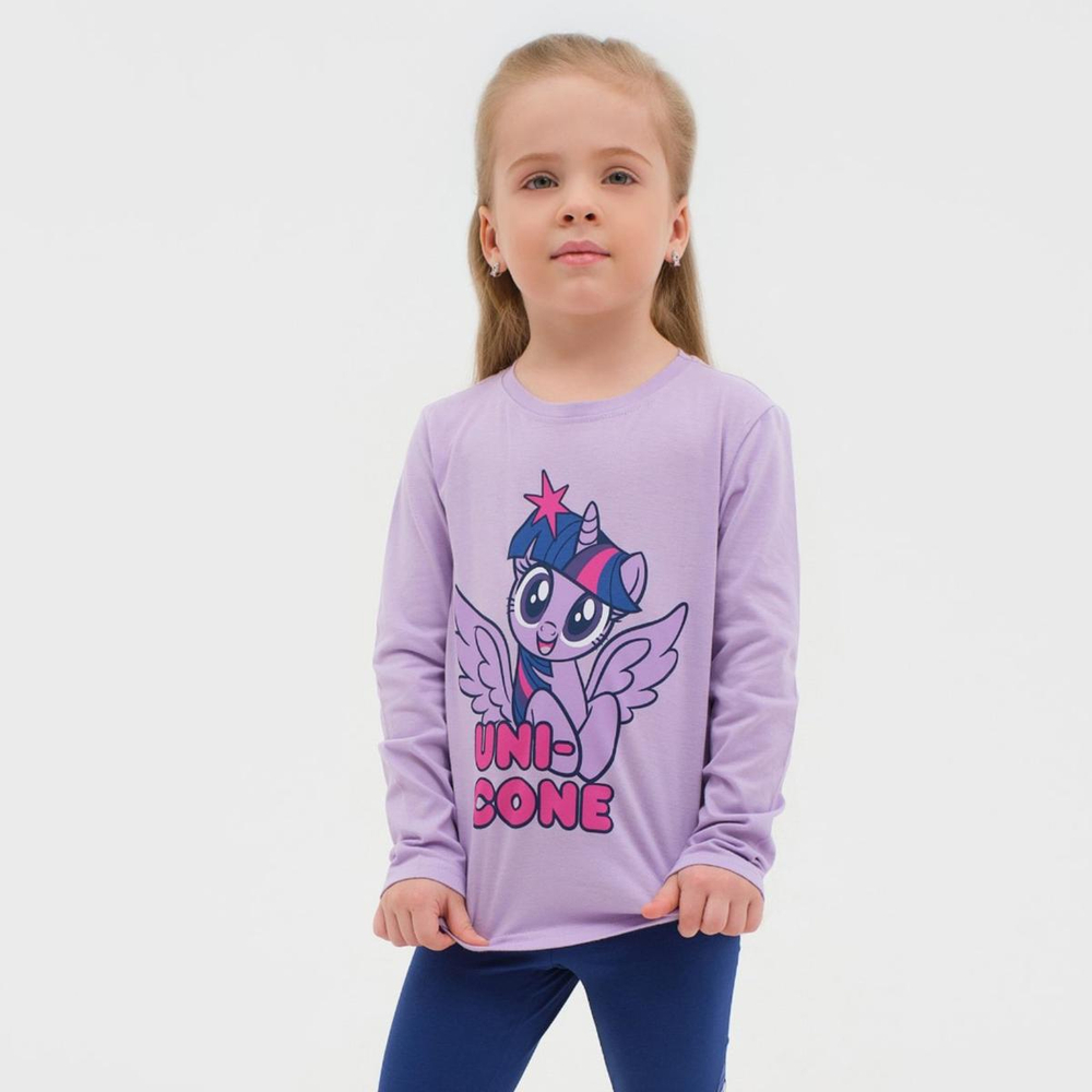 Лонгслив для девочек "Искорка" р.98-104 7453085 (My Little Pony)