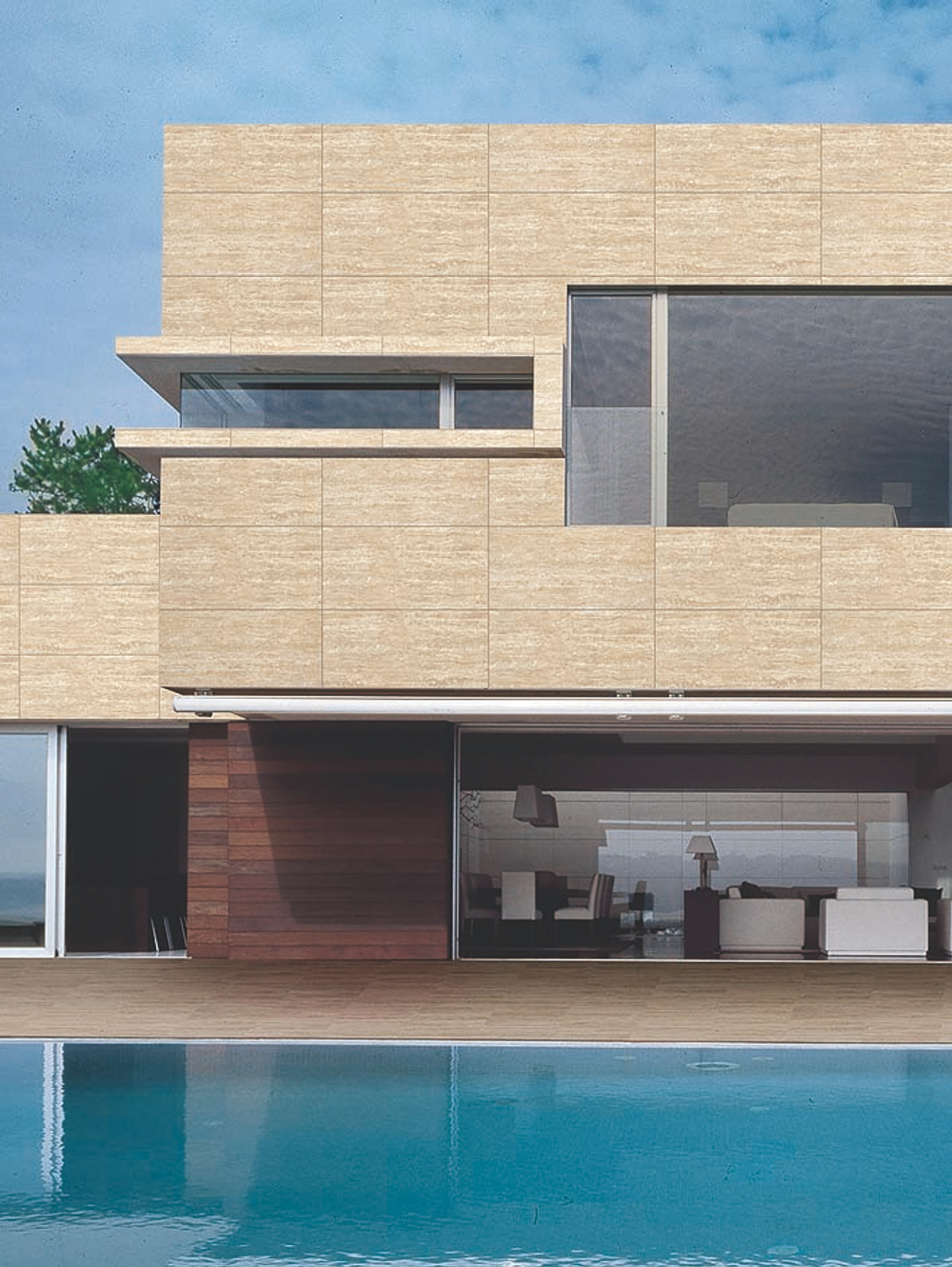 Керамический гранит глазурованный ML Travertino Classico POL 120x60x0.55 (арт. 60-120CBP5673CM)