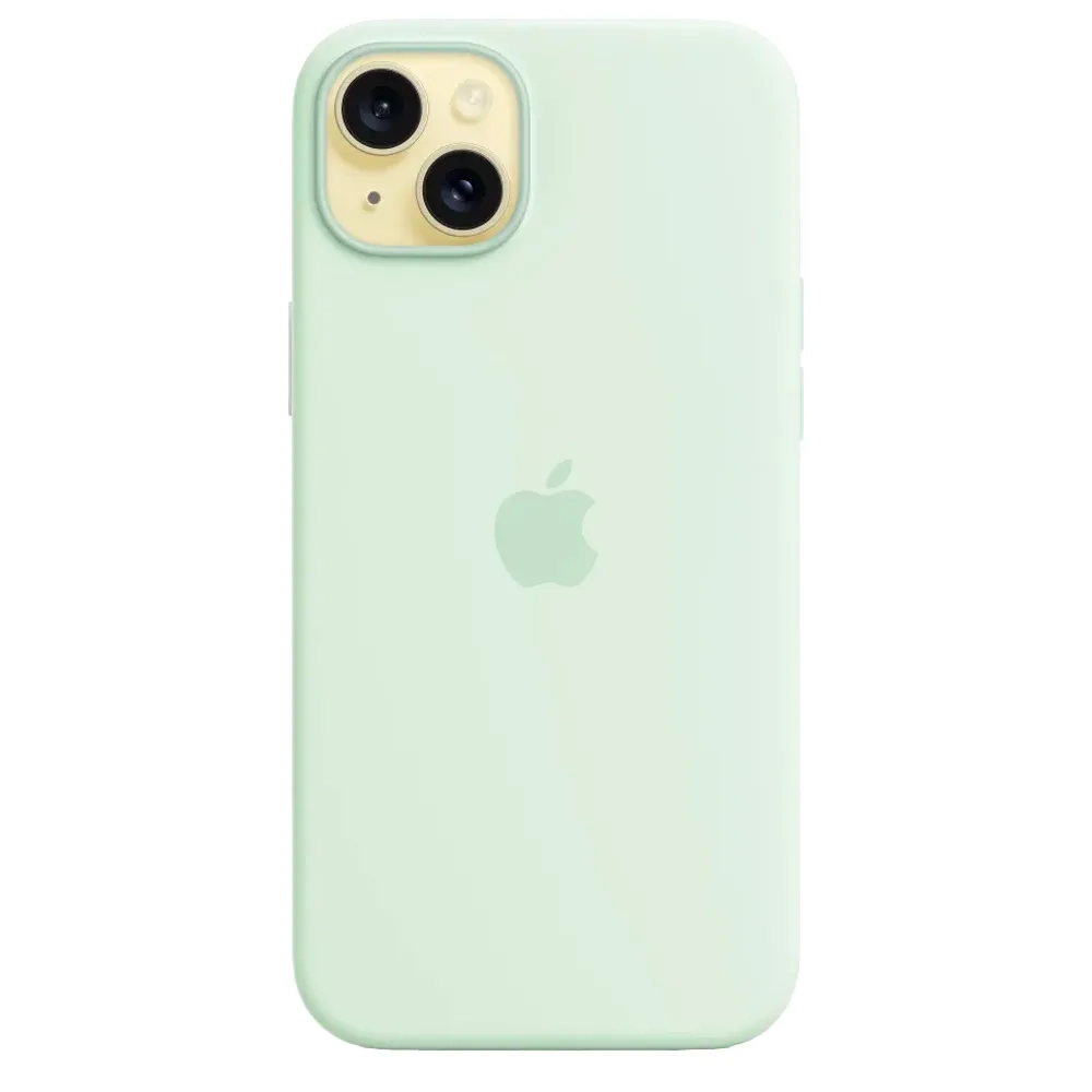 Силиконовый чехол с поддержкой MagSafe Apple Silicone Case для iPhone 15 Plus, Soft Mint (Пастельно-мятный)