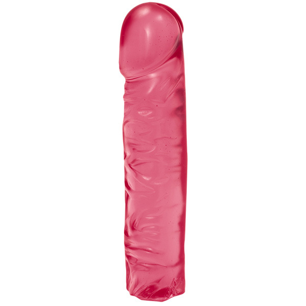 Розовый прозрачный фаллоимитатор 19,7см Doc Johnson Сristal Jellies Classic Dong Pink 0285-01 CD