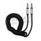 Кабель AUX, Jack 3,5mm(m) - Jack 3,5mm(m) OLMIO, 1.8м, круглый, силикон, пружинка, цвет: чёрный