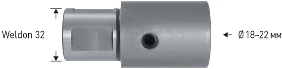 Адаптер для метчиков Karnasch Ø3,5 мм, М3, Weldon 19, арт. 20.1800-002