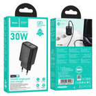 Сетевое зарядное устройство Hoco N62, 1 Type-C, PD 30W, Черное
