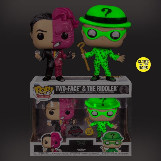 Фигурка Funko POP! Heroes DC Batman (1995) TwoFace & Riddler (GW) (Exc) 2PK 62479