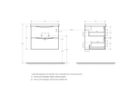 Тумба подвесная с раковиной BelBagno MARINO-600-2C-SO-RG-P
