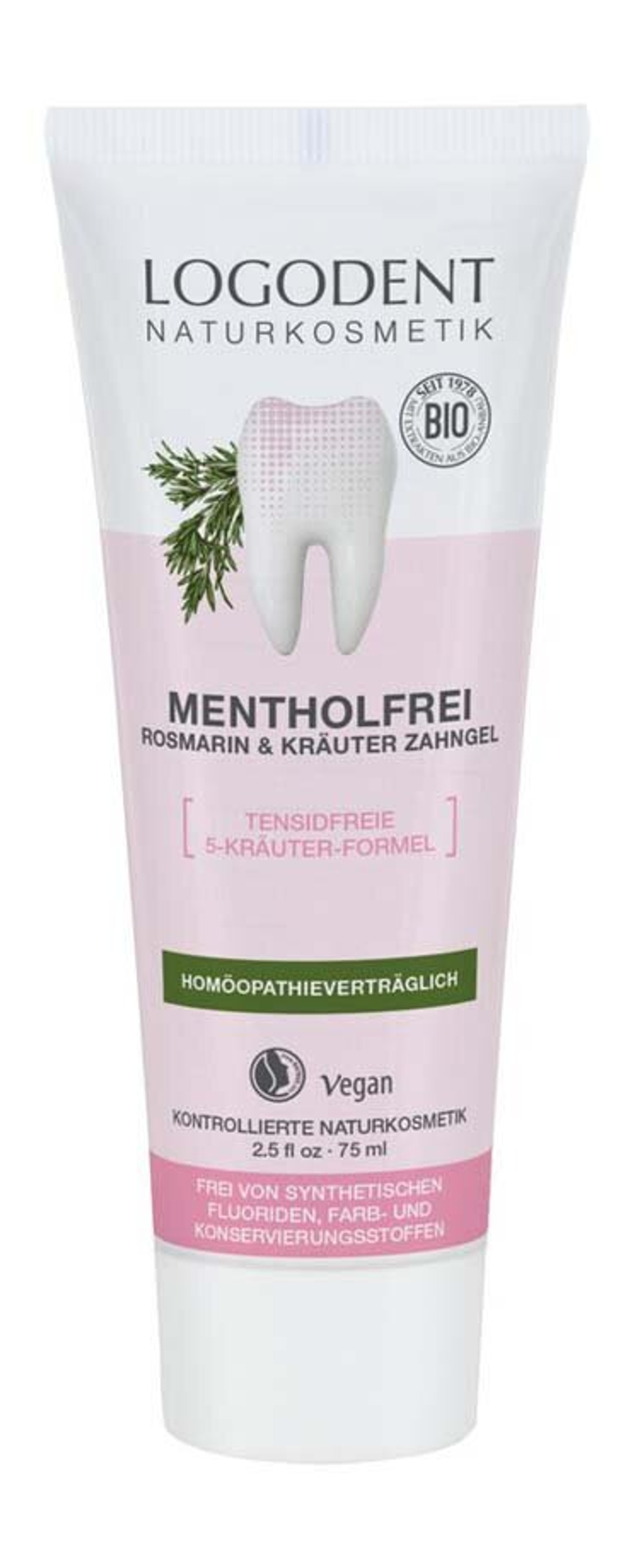 Зубной гель Logodent без ментола Logona, 75 мл
