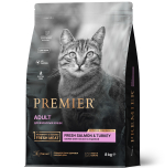 Сухой корм Premier Cat Salmon&Turkey ADULT для взрослых кошек свежее филе лосося с индейкой 8 кг