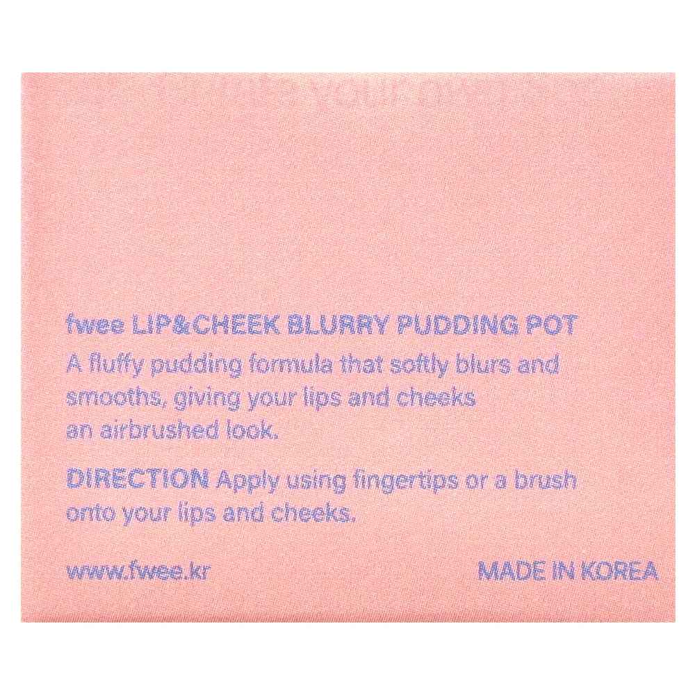 fwee, Lip & Cheek Blurry Pudding Pot, ND05 Be, 5 г (0,17 унции)