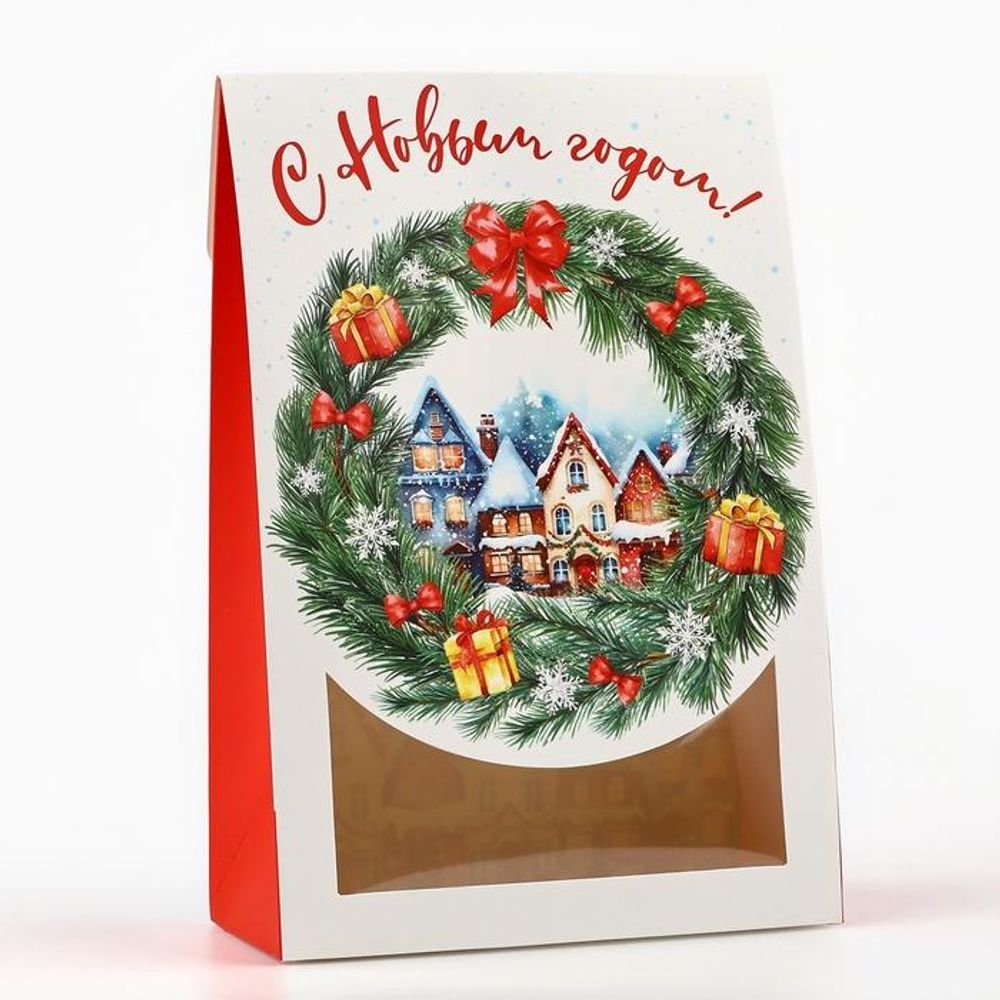 Коробка складная "Снежный город" 15×7×22см (Дарите Счастье)