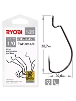 Крючок офсетный рыболовный RWH-09 №1/0 ( 2 упк по 5шт)