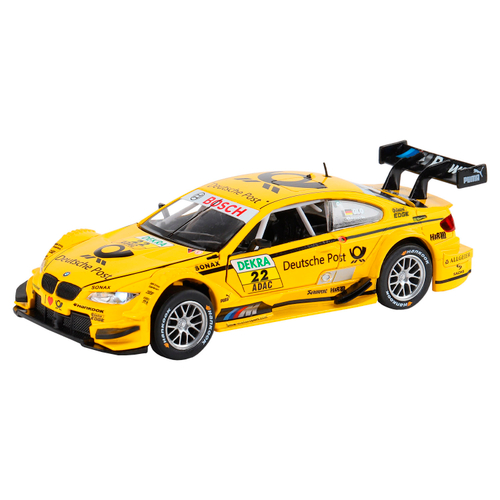 Модель 1:32 BMW M3 DTM, желтый, свет, звук, откр. двери и капот, инерция