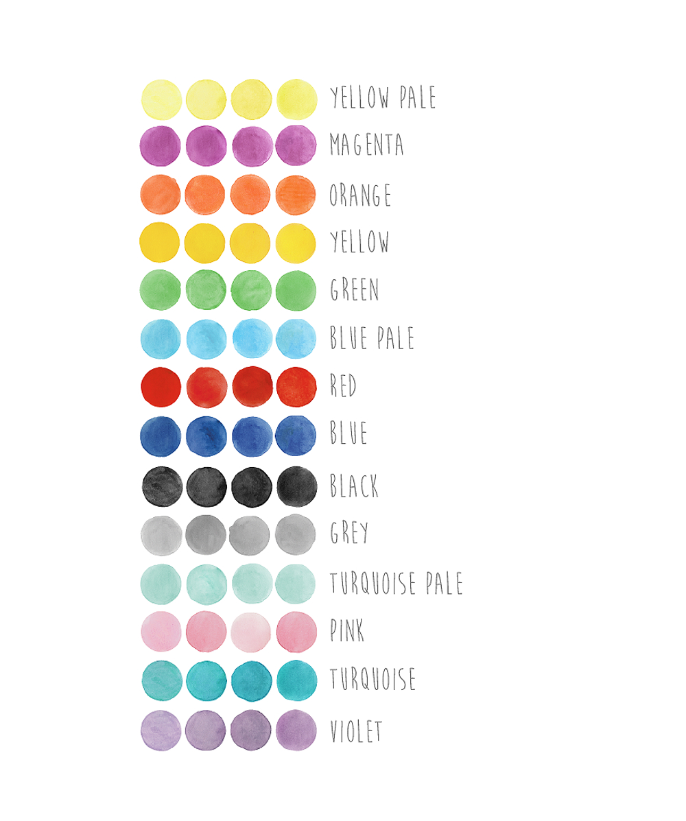 Интерьерная наклейка Watercolor Polka Dots — чёрный