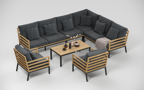 Лаунж-зона Gardenini Premium PatioCalma M серый карбон