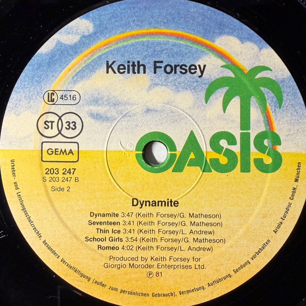 Keith Forsey ‎– Dynamite (Германия 1981г.)