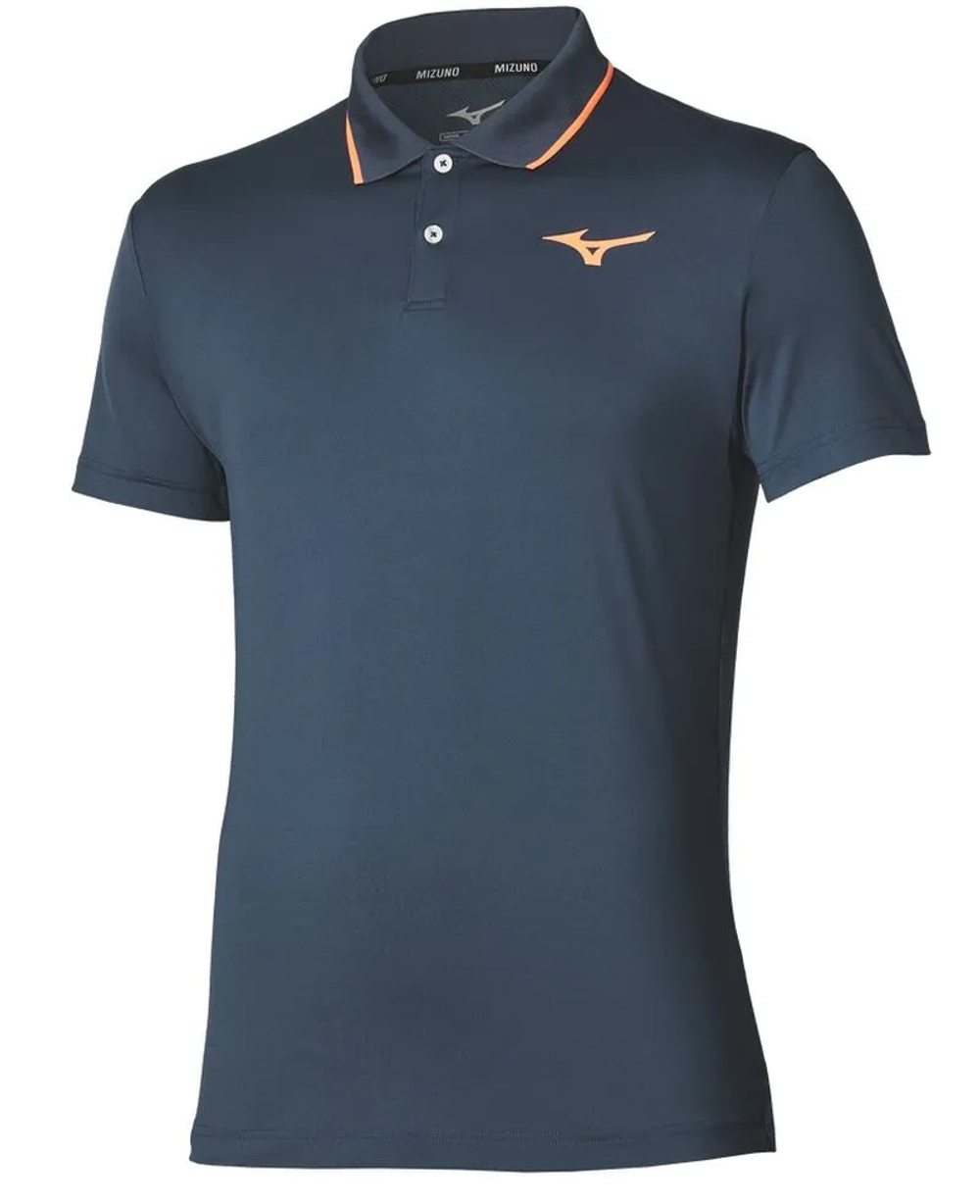Мужское теннисное поло Mizuno Tennis Short-Sleeve - insigna blue