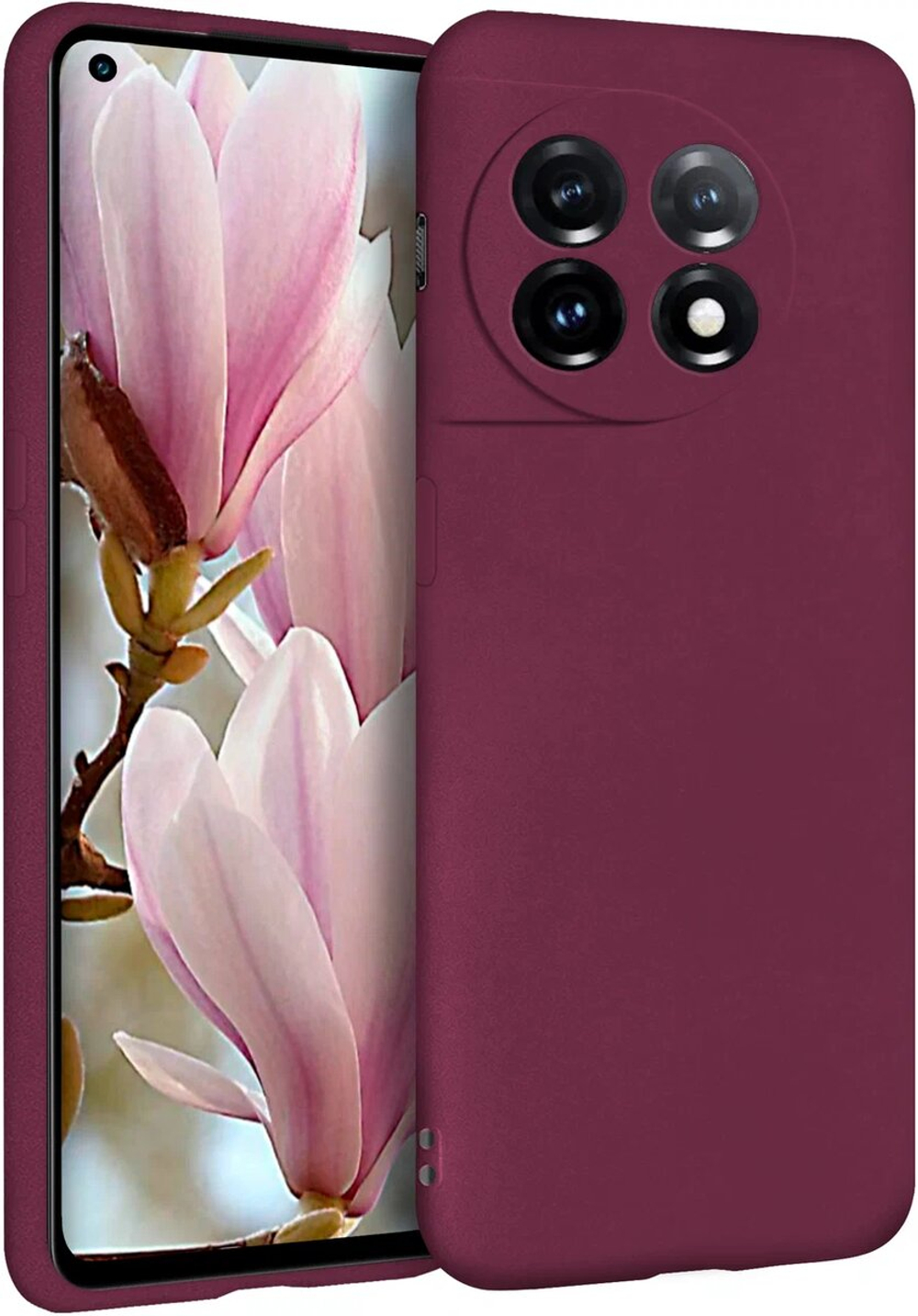 Мягкий Soft Touch чехол из силикона для ONEPLUS 11 (не 11R !) с бархатной подкладкой