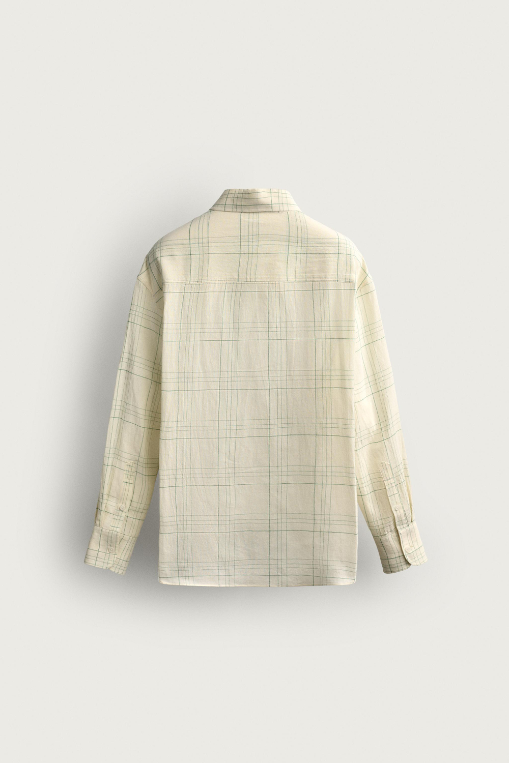 РУБАШКА В КЛЕТКУ ИЗ ХЛОПКА И ЛЬНА — ZARA · 4749/427