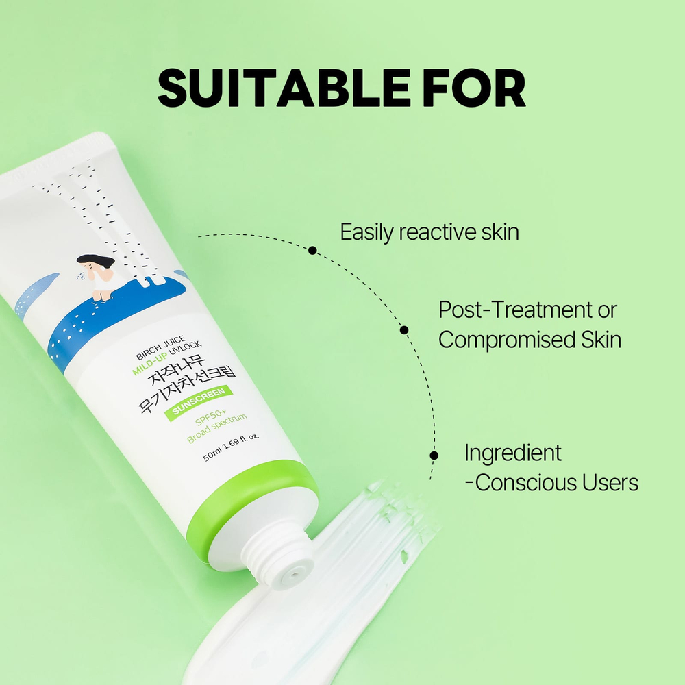 Round Lab, Birch Juice Mild-Up UVLock, солнцезащитное средство, SPF50 +, 50 мл (1,69 жидк. унц.)