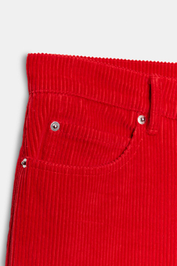 ZARA ВЕЛЬВЕТОВЫЕ ШИРОКИЕ БРЮКИ, КРАСНЫЙ