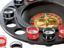 Игра настольная " Пьяная рулетка".  Комплект: рулетка, 16 рюмок, 2 шарика. Красочная картонная упаковка. :(Q16B  Новинка!!!):