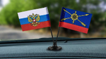 Флажок двойной на подставке РФ и РВСН