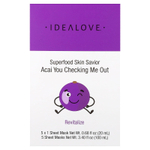 Idealove, Superfood Skin Savior, маска с суперфудами, асаи, 5 шт. по 20 мл (0,68 жидк. унции)