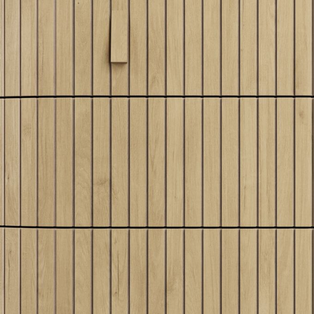 Комод 3 ящика Эклипс (натуральный дуб), 126x68x54 см