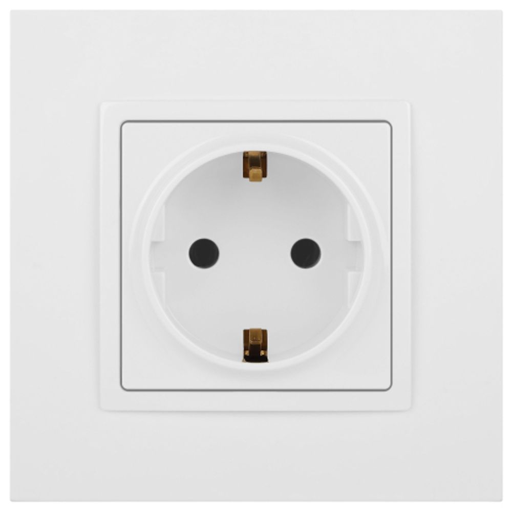 Розетка ЭРА Elegance 14-2101-01 2P+E Schuko 16A-250В IP20 белый | Эра Elegance