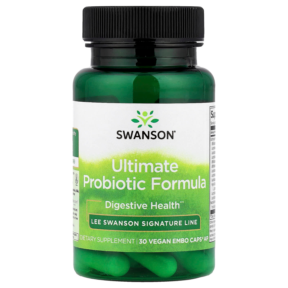 Swanson Vitamins, Ultimate Probiotic Formula, 30 вегетарианских капсул Embo Ap