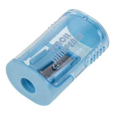 Точилка "Овал" с контейнером, 1 отверстие, 4 пастельных разноцветный принт