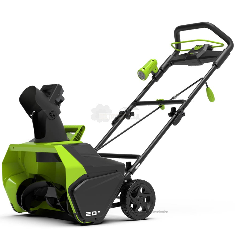 Аккумуляторный снегоуборщик GREENWORKS GD40SB с аккумулятором 4 а/ч и ЗУ