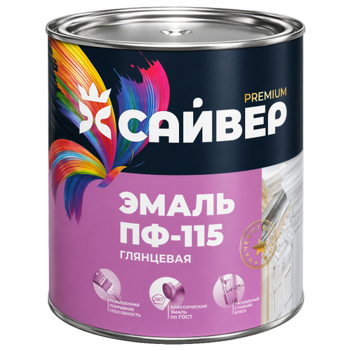 Эмаль ПФ-115 САЙВЕР  белая  2,7кг