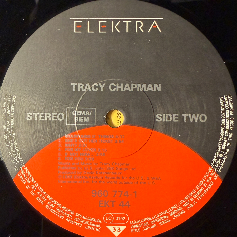 Tracy Chapman – Tracy Chapman (Германия 1988г.)