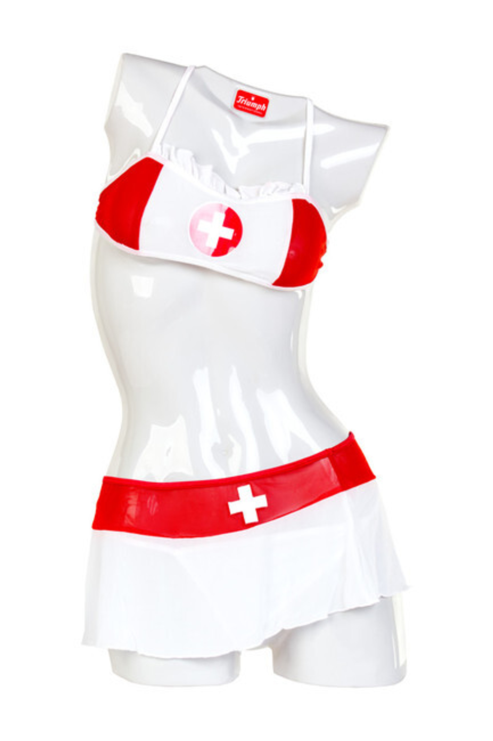Кукла надувная Nurse Emilia реалистичная голова,брюнетка, TOYFA Dolls-X, с двумя отверстиями (Цвет: светлокожая)