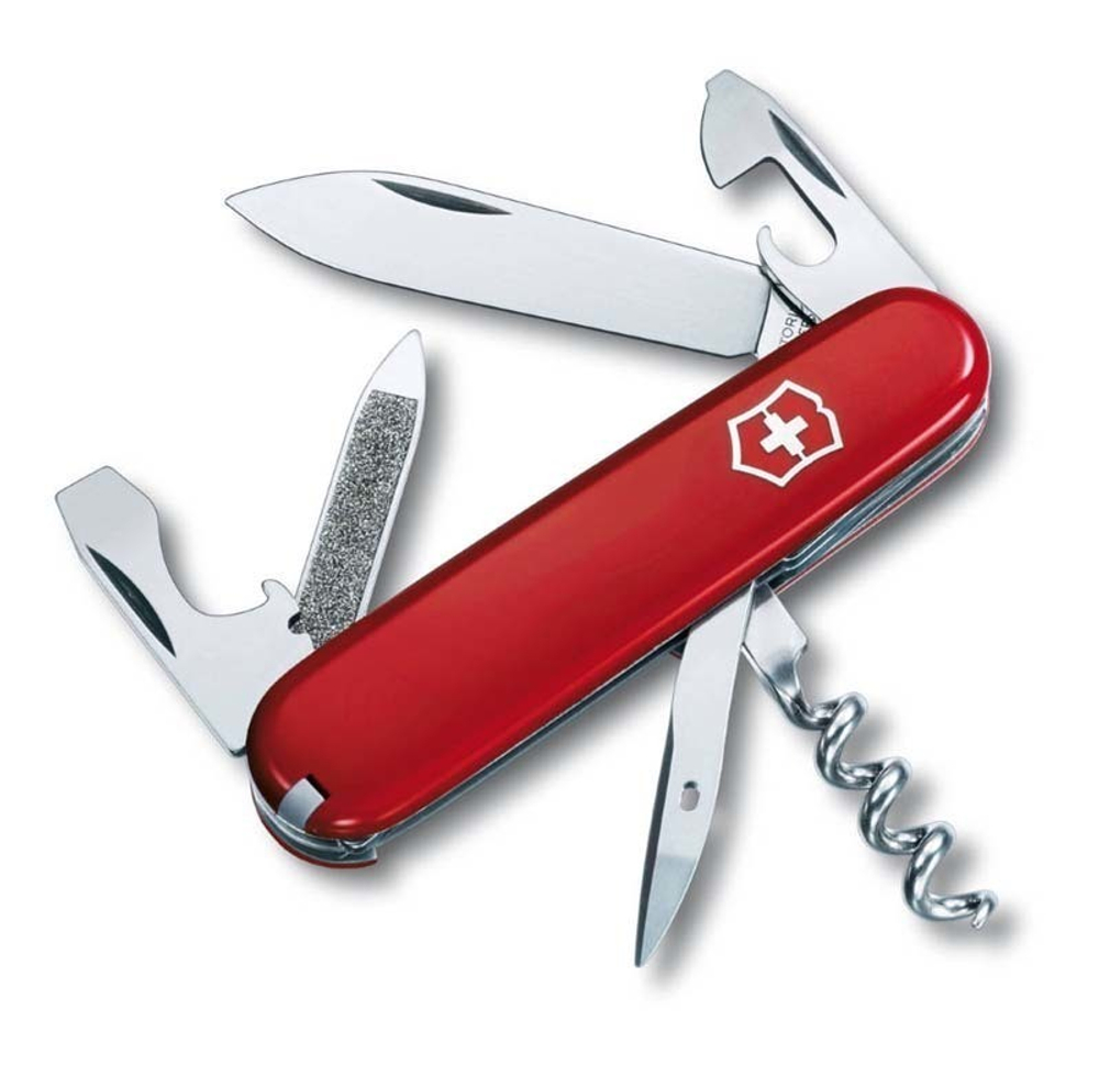 Нож Victorinox Sportsman, 84 мм, 13 функций, красный, 0.3802