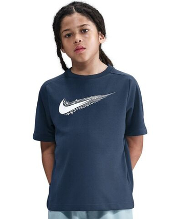Футболка для мальчика теннисная Nike Boys Multi Dri-FIT Short-Sleeve - midnight navy/white