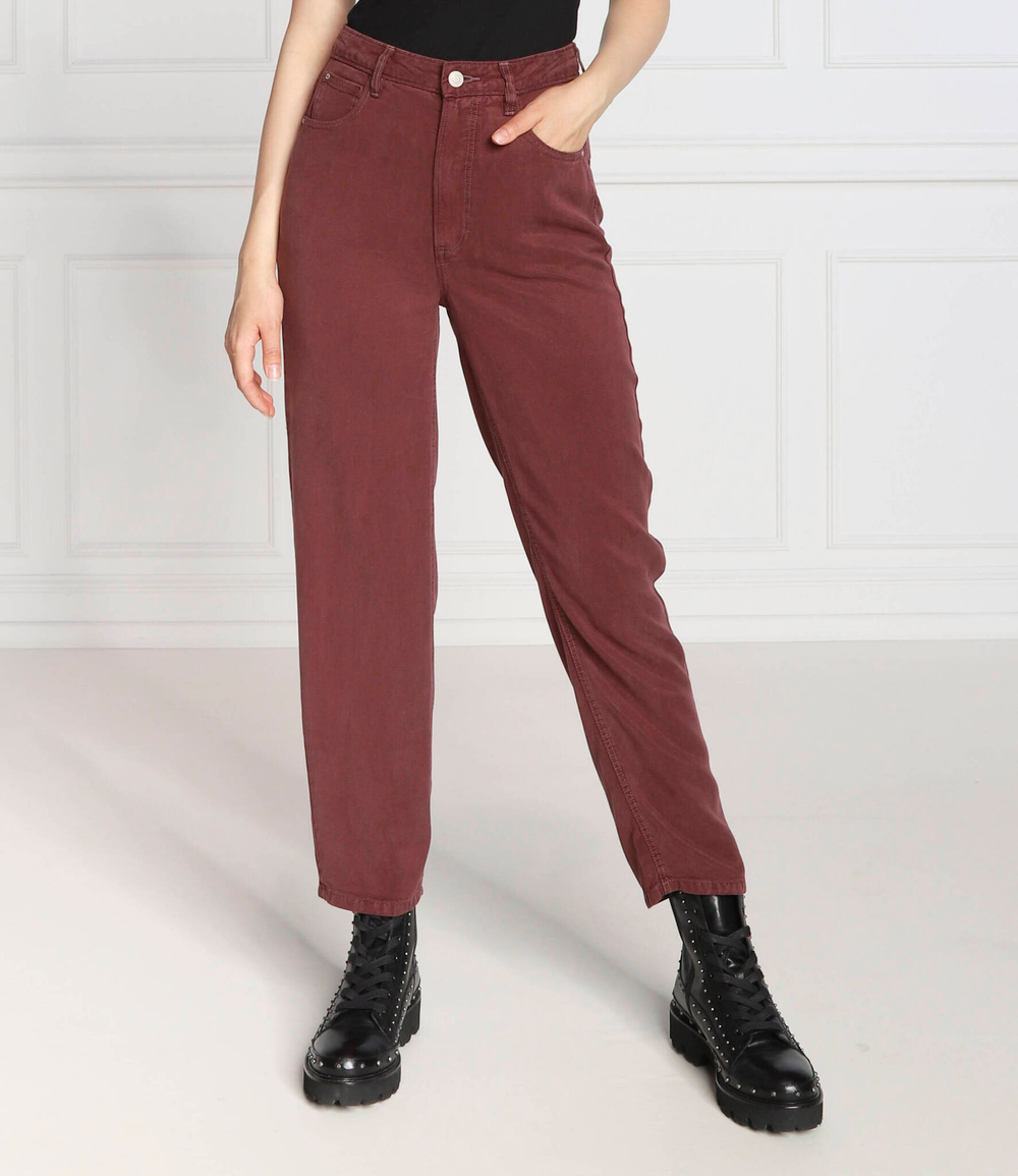 джинсы mom jean GUESS - бордовый(W2GA21 WDP85)