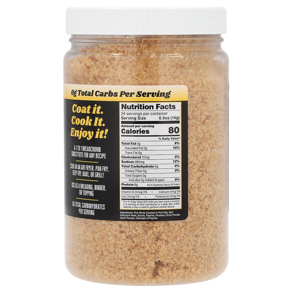 Pork King Good, Крошки из свиной шкурки, оригинальные, 340 г (12 унций)
