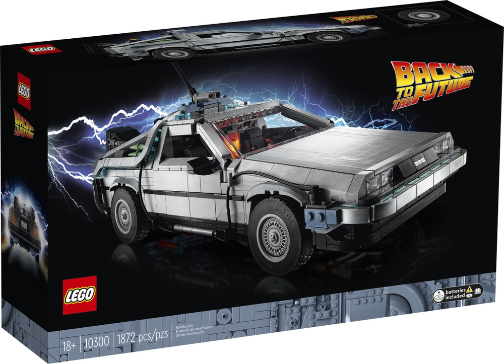 Конструктор Лего Айконс Машина времени «Назад в будущее» | LEGO Icons Time Machine - 10300, 1872 деталей (18+)