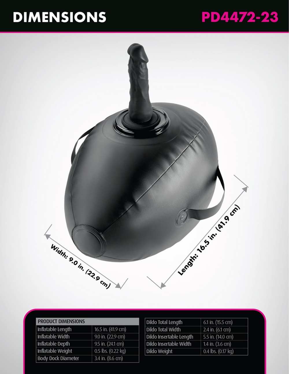 Body Dock Inflatable Love Ball - Надувной Мяч с Дилдо