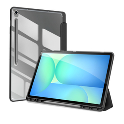 Чехол книжка черного цвета от Dux Ducis для Samsung Galaxy Tab S10 FE Plus, серия Toby Series Case, с функцией пробуждения и сна