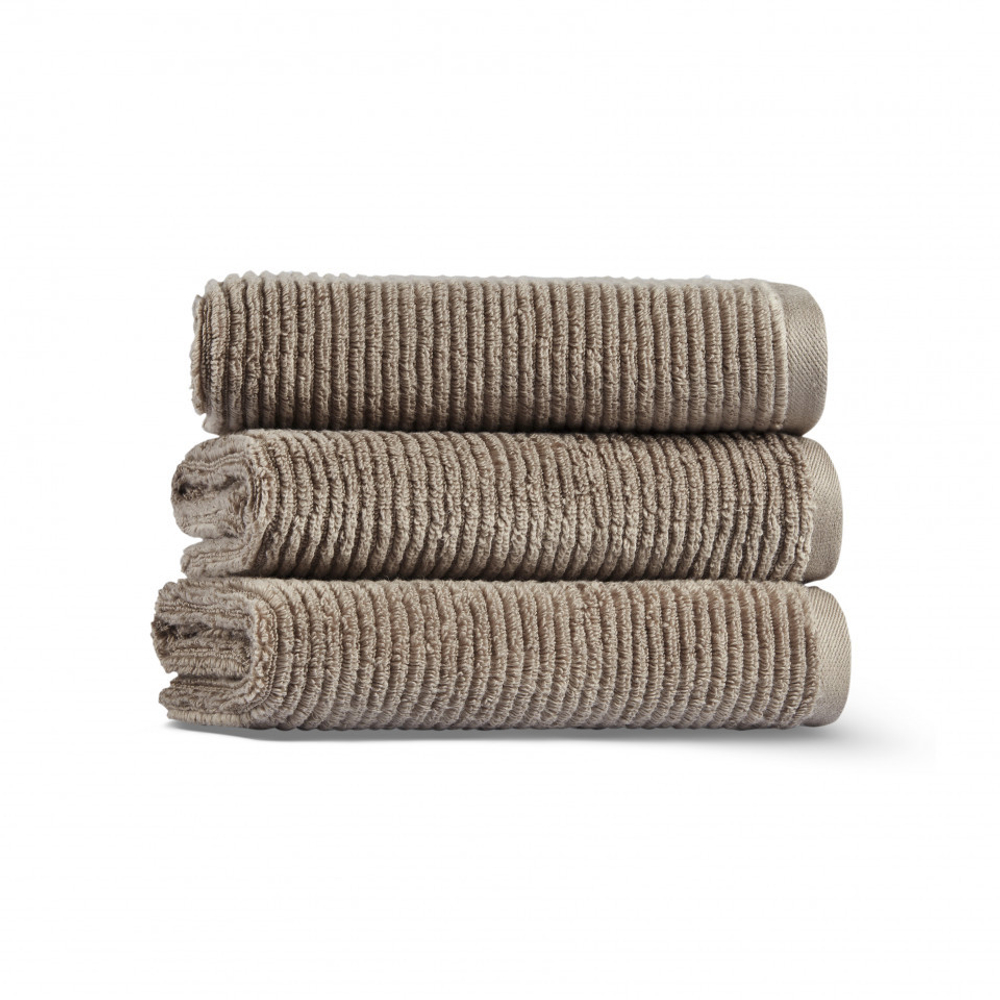 Полотенце 33x33 L'appartement Slim Ribbed cabble stone серо-коричневый